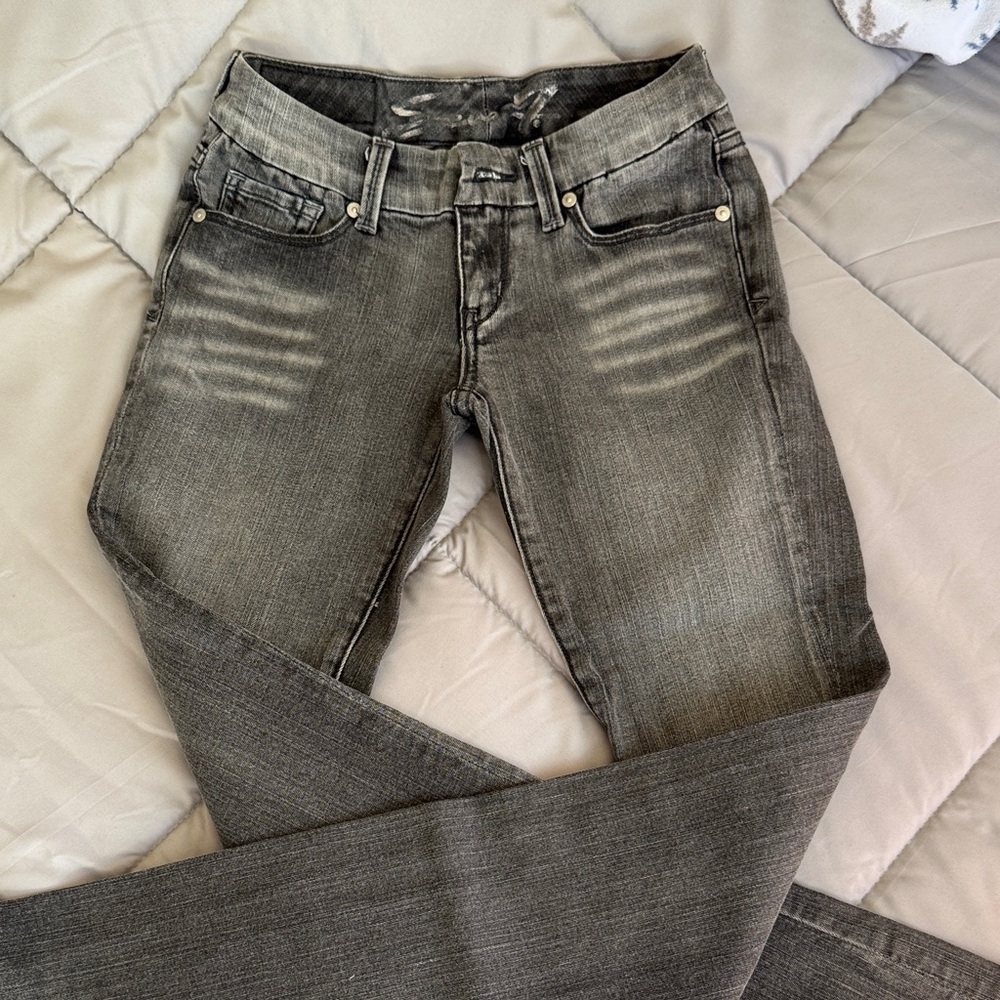 Seven7 Women's Charcoal Boot Cut Jeans